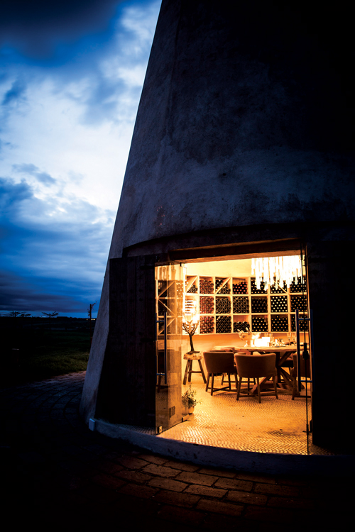 Private dining at the wine tower